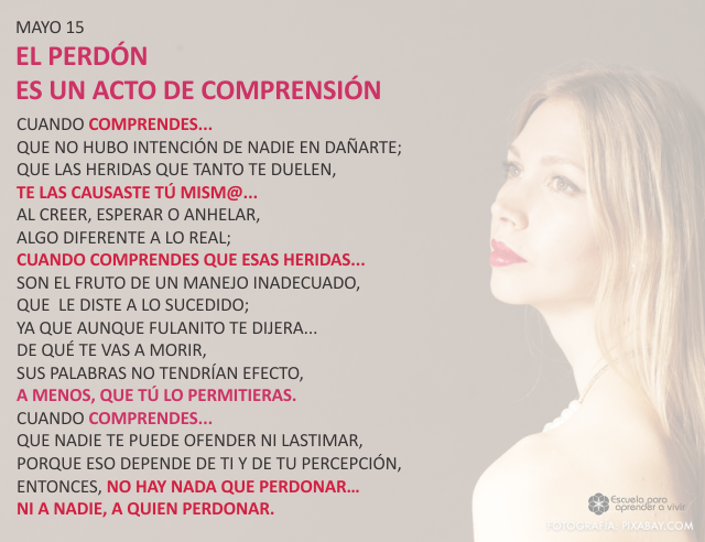 El perdón es un acto de comprensión